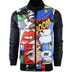 Men's Pop Art Graphic Bomber Jacket